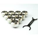 PrimoChill Revolver Straight Knurled Grip Nickel Plated Brass Silver (4PK) Compression Fitting