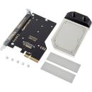 Aqua Computer KryoM.2 PCIe 3.0 x4 Adapter for M.2 NGFF PCIe SSD, M-Key with Nickel Plated Water Block