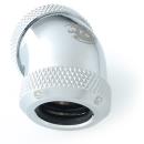 Bitspower Silver Shining Enhance 45-Degree Dual Multi-Link Adapter For OD 12MM