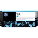 HP 745 300-ml DesignJet Cyan Ink Cartridge (F9K03A)