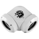 Bitspower Deluxe White Enhance 90-Degree Dual Multi-Link Adapter For OD 12MM (BP-DWE90DML)