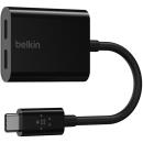 Belkin CONNECT USB-C Audio+Charge Adapter Black (F7U081btBLK)