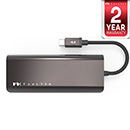FeelTEK Portable 6-in-1 USB-C Hub Black (HCM006AP2F)