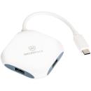 MICROPACK USB-C to 4 Ports USB-A Hub Flash Lite White (MDC-4A)