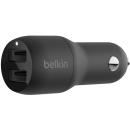 Belkin BoostCharge Dual USB-A Car Charger 24W (CCB001btBK)
