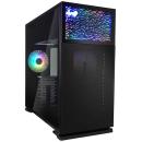 IN WIN N127 Mid Tower fits ATX with Tempered Glass Black (IW-CS-N127BLK-1AL120)