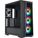 Cooler Master MasterBox 520 ARGB Mid Tower Case fits ATX with TG Black (MB520-KGNN-S01)