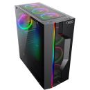 PC COOLER Master LE300 Mesh ARGB Mid Tower Case fits E-ATX with Tempered Glass Black