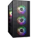 PC COOLER Platinum MM200 Mesh Mid Tower Case fits mATX with Tempered Glass Black