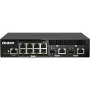 QNAP QSW-M2108R-2C 10-Port 10GbE and 2.5GbE Layer 2 Web Managed Half-Width Rackmount Switch