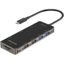 PROMATE Compact 9-in-1 Multiport USB-C Hub with 100W Power Delivery Black (PrimeHub-Go)