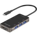 PROMATE Ultra-Compact 8-in-1 USB-C Hub with 100W Power Delivery Black (PrimeHub-Mini)