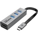 PROMATE 4K Vivid Clarity USB-C to HDMI Adapter Grey (MediaHub-C3)
