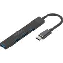PROMATE 4-in-1 Multi-Port USB-C Data Hub Black (LiteHub-4)