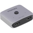 PROMATE 2-in-1 High Definition Bi-directional HDMI 2.0  Splitter Grey (Switch-HDMI)