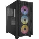Corsair 3000D RGB Airflow Mid-Tower Case fits E-ATX with TG Black (CC-9011255-WW)