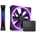 NZXT F140 RGB Duo Case Fans Twin Pack with Controller Black (RF-D14DF-B1)