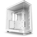 NZXT H6 Flow Compact Dual-Chamber Mid-Tower Airflow Case fits ATX with TG White (CC-H61FW-01)
