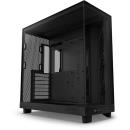 NZXT H6 Flow Compact Dual-Chamber Mid-Tower Airflow Case fits ATX with TG Black (CC-H61FB-01)