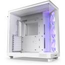 NZXT H6 Flow RGB Compact Dual-Chamber Mid-Tower Airflow Case fits ATX with TG White (CC-H61FW-R1)