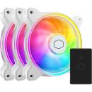 Cooler Master Masterfan MF120 Halo2 ARGB 3 in 1 Case Fan White (3-Pack)(MFL-B2DW-213P2-R2)