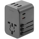 Energea TravelWorld Adapter 35 Chargers Gunmetal