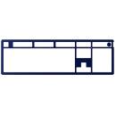 HyperX Alloy Rise Top Plates Full Size Navy Blue (85U10AA)
