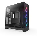 NZXT H9 Flow RGB Large Dual-Chamber Mid-Tower Airflow Case fits E-ATX with TG Black (CM-H92FB-R1)