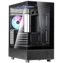 SilverStone Lucid 04 Panoramuc Micro-ATX Case fits mATX with TG Black (SST-LD04-B-ARGB)