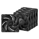ARCTIC P12 Pro 120mm PWM Case Fan Black (5-Pack)(ACFAN00307A)