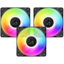ARCTIC P12 Pro A-RGB 120mm PWM Case Fan with Cable Splitter Black (3-Pack)(ACFAN00310A)