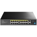 cudy 16-Port FS1018PS1 10/100M PoE+ Switch with 2GbE and 1 Gigabit SFP 200W Power Supply