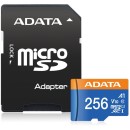 ADATA 256GB Premier microSDXC/SDHC UHS-I Class10 w/ Adapter (AUSDX256GUICL10A1-RA1)