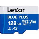 Lexar 128GB Blue Plus MicroSDXC Memory Card (LMSBLPL128G)