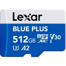 Lexar 512GB Blue Plus MicroSDXC Memory Card (LMSBLPL512G)