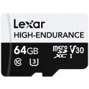 Lexar 64GB High-Endurance MicroSDXC Memory Card (LSDM10-64GABHE)