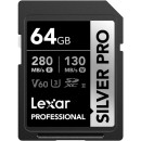 Lexar 64GB Professional Silver Pro UHS-II SDXC Memory Card (LSDSIPR064G)