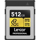 Lexar 512GB Professional GOLD CFexpress 4.0 Type B Memory Card (LCXEXP4512G)