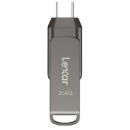 Lexar 256GB JumpDrive Dual Drive D400 USB 3.2 Type-C Flash Drive (LJDD400256G)