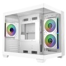 Cooler Master Elite 481 Wood Mini Tower Case fits mATX with Paranomic TG White (E481-WHNN-S00)